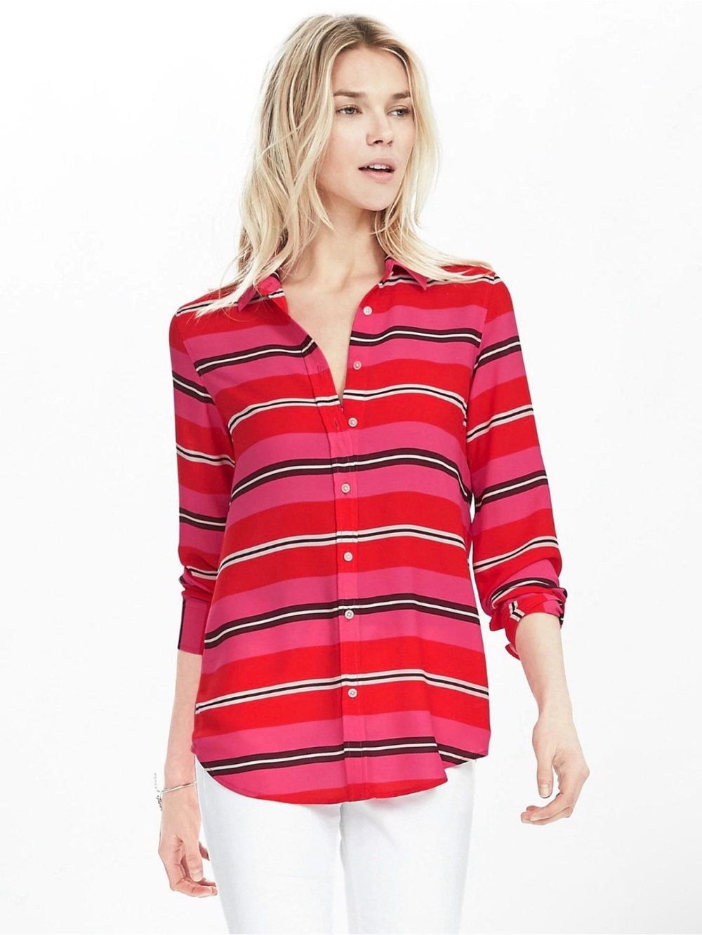 Banana Republic Dillon Fit Multi Striped Shirt